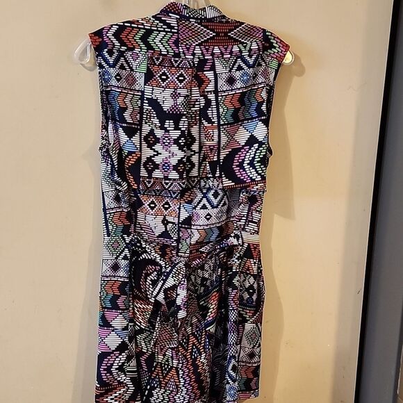 Mara Hoffman Multicolor Geometric Pattern Sleeveless Shorts Romper medium - Picture 7 of 9